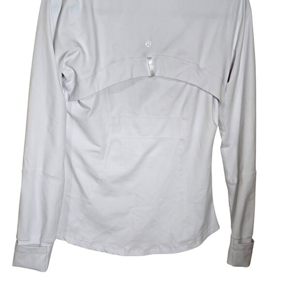 Lulemon Define Full Zip Jacket Luon White Reflective Logo On Back Size 8 - Picture 8 of 9